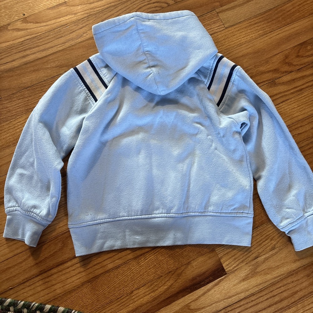 Reebok Vintage Youth M‎ Baby Blue Long Sleeve Hoodie Hooded Sweatshirt - Picture 8 of 8